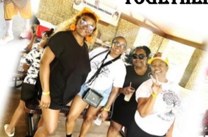 Four women posing together